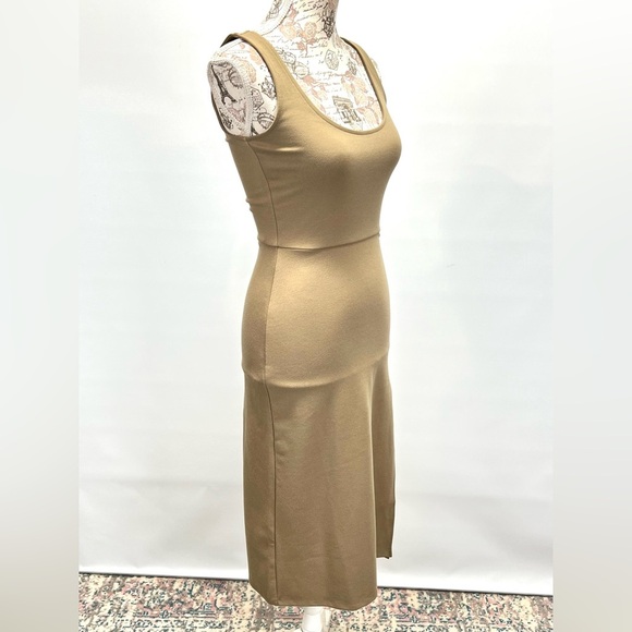 OPEN EDIT Khaki tank scoop neck bodycon midi dress size XS.‎ - Picture 5 of 16
